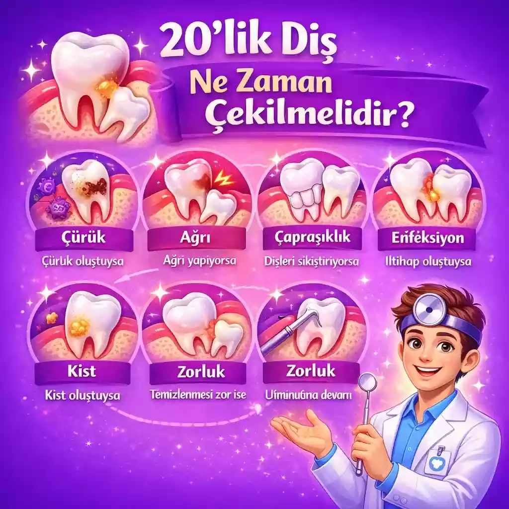 20’lik diş ne zaman çekilmelidir? Ağrı ve enfeksiyon belirtileri
