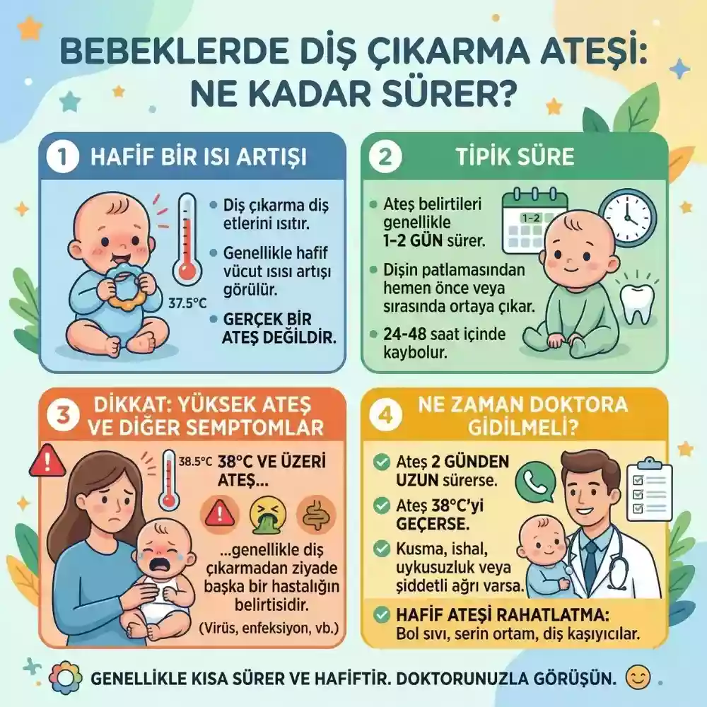 Bebeklerde diş ateşi kaç gün sürer – diş çıkarma ateşi