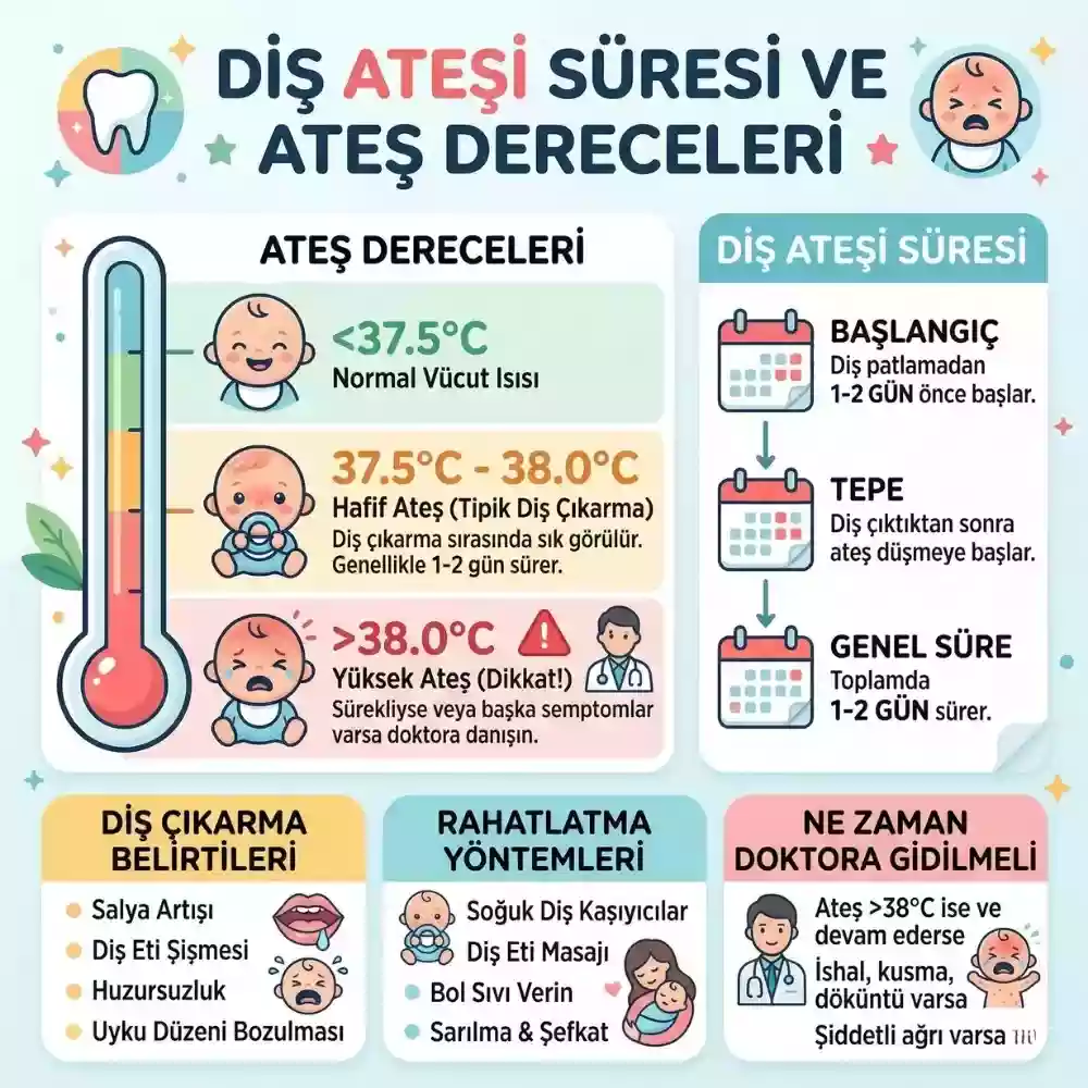 Bebeklerde diş ateşi kaç gün sürer – ateş süresi ve dereceleri