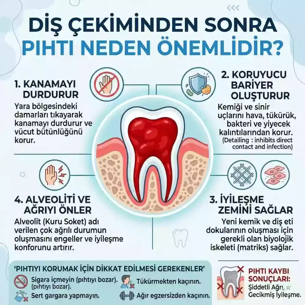 Diş çekiminden sonra pıhtı ve alveolit – pıhtının korunması
