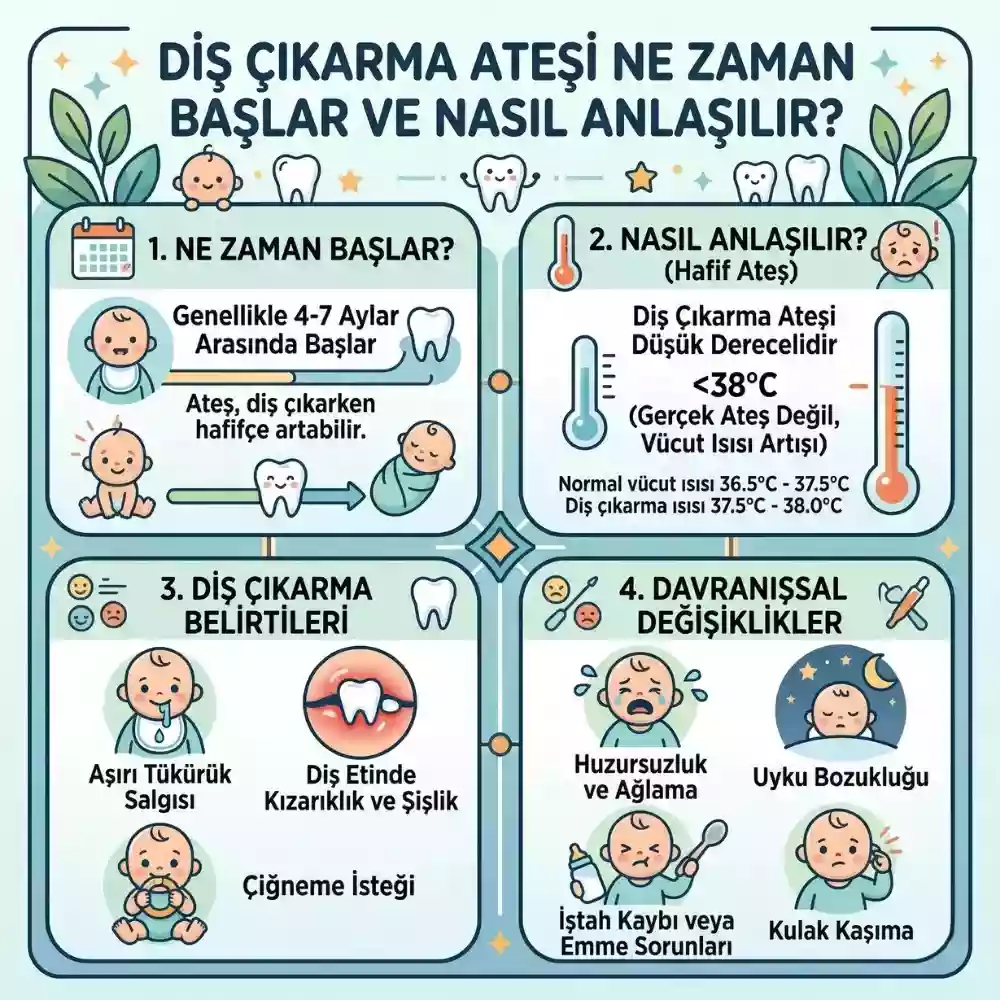 Bebeklerde diş ateşi kaç gün sürer – diş çıkarma belirtileri