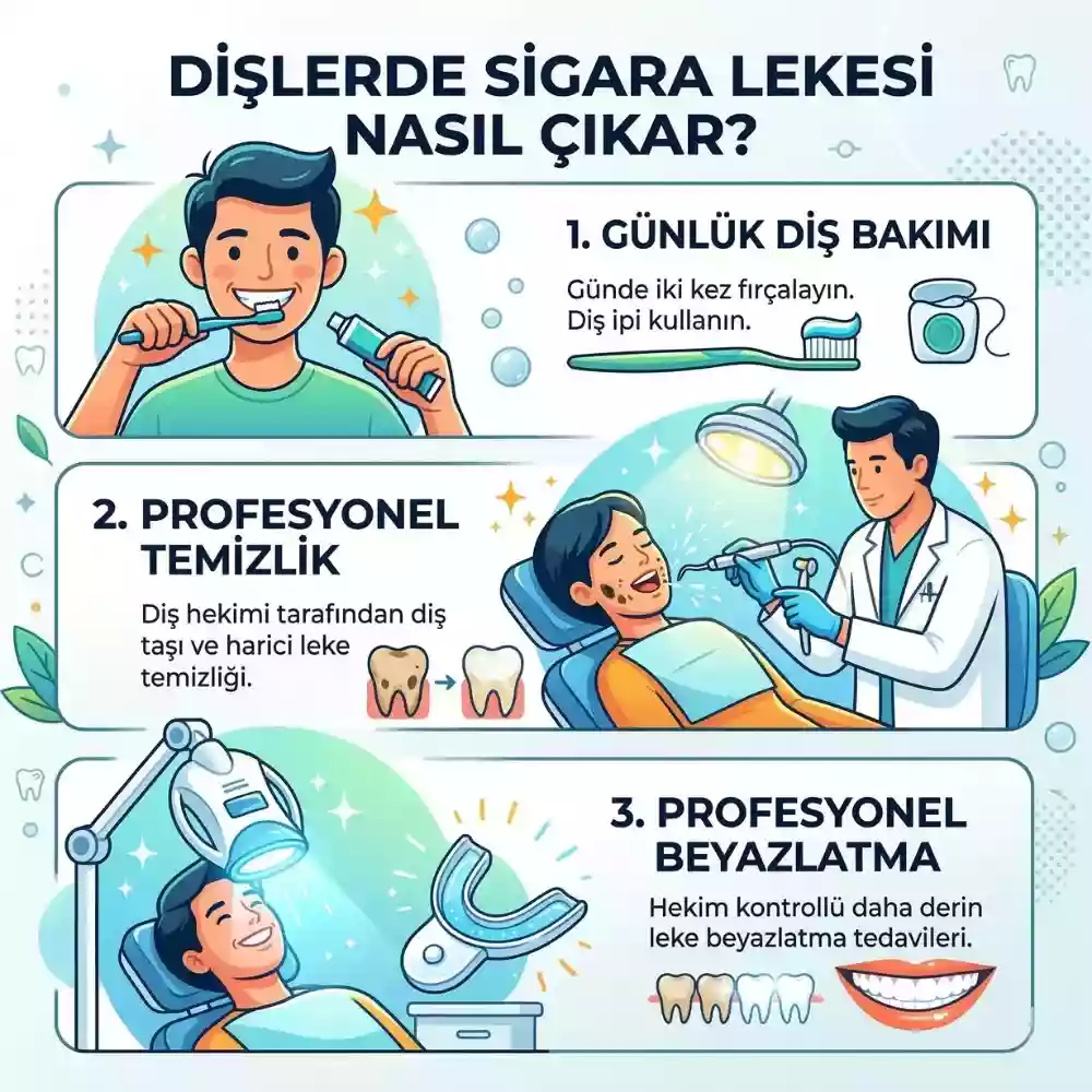 Dişteki siyah lekeler nasıl geçer – Sigara lekesi