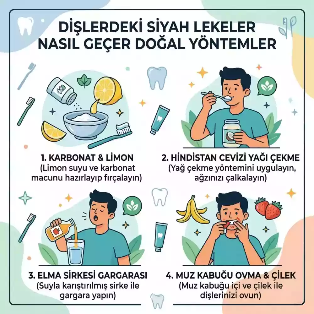 Dişteki siyah lekeler nasıl geçer – Doğal yöntemler
