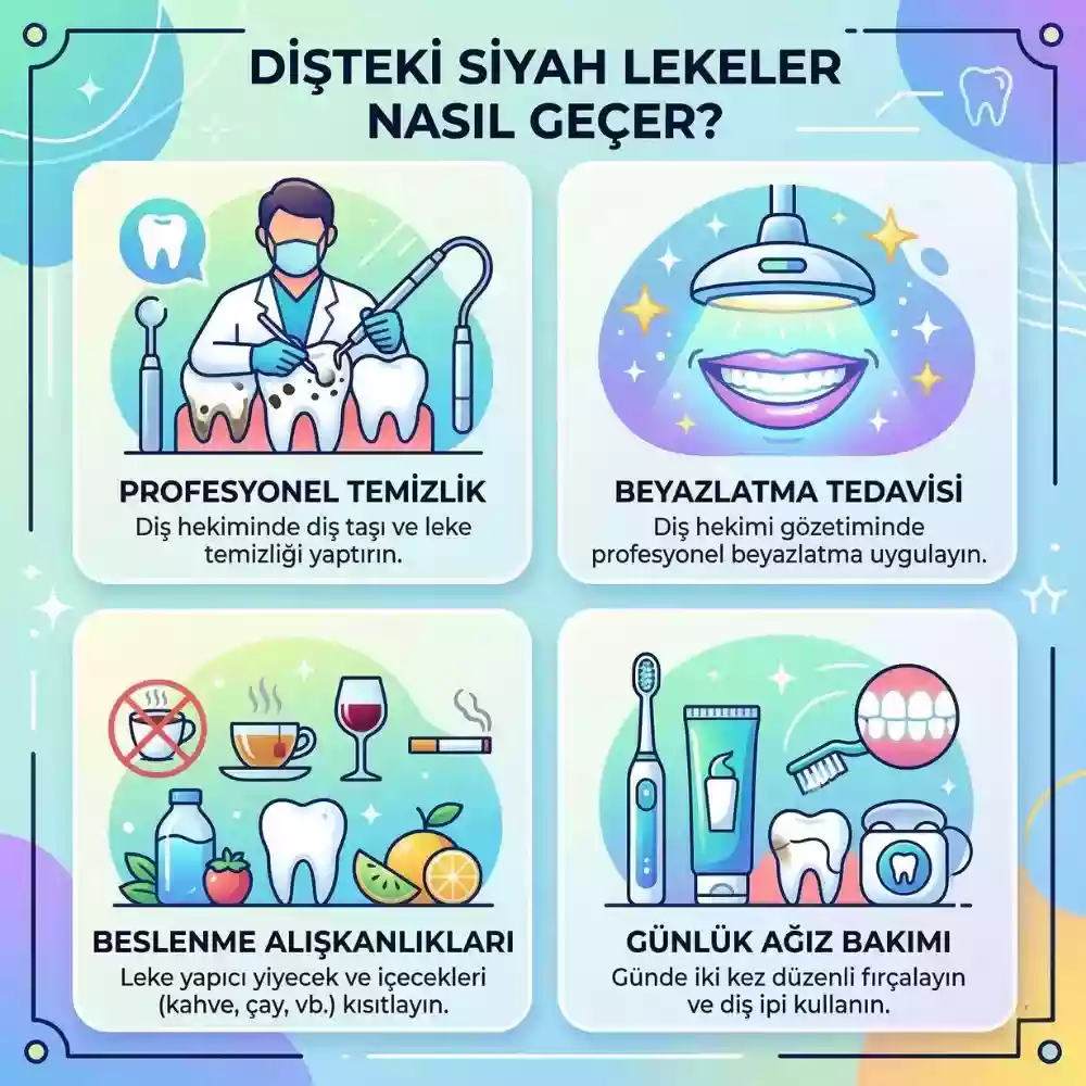Dişteki siyah lekeler nasıl geçer – Leke mi, çürük mü?