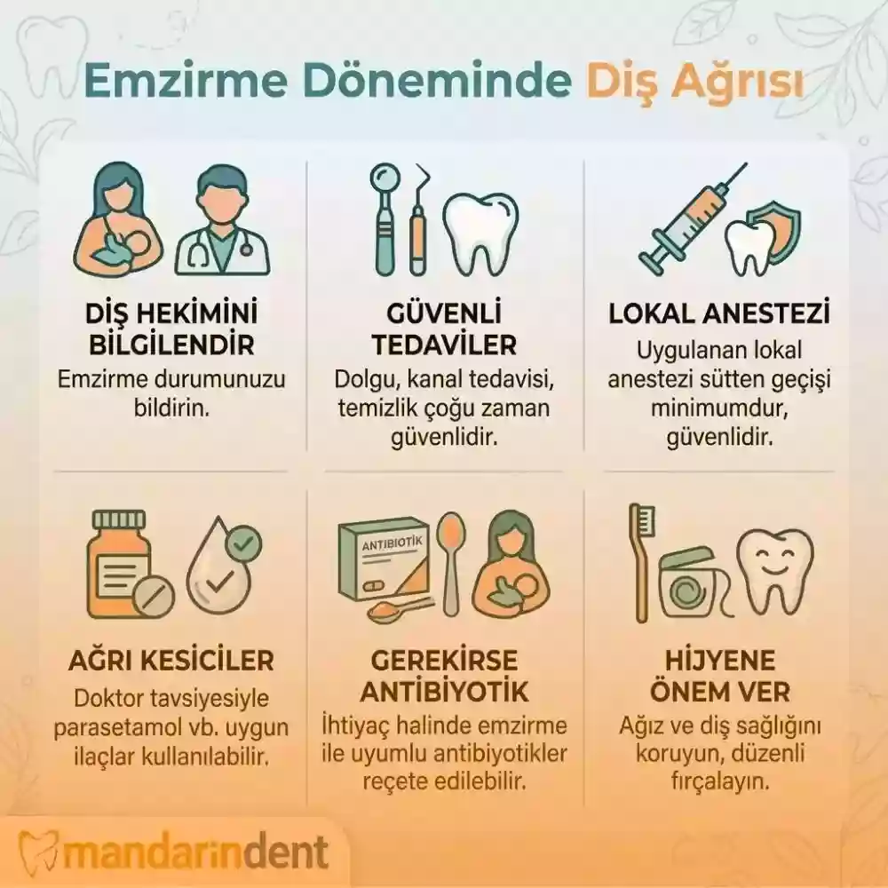 Emzirme döneminde diş ağrısı, güvenli diş tedavisi ve ilaç kullanımı