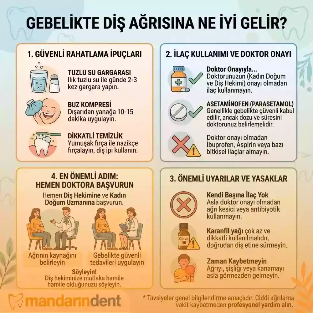 Gebelikte diş ağrısına ne iyi gelir, hamilelikte ilaç kullanımı ve diş tedavisi