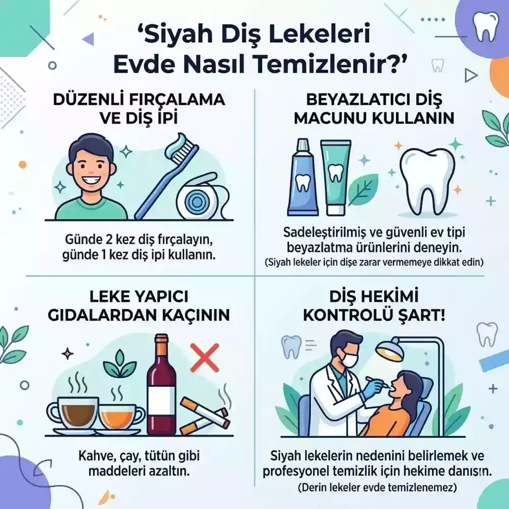 Dişteki siyah lekeler nasıl geçer – Evde bakım