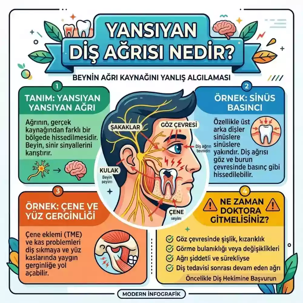 Diş Ağrısı Göze Vurur Mu? Yansıyan Diş Ağrısı Nedir? – Ağrı Haritası