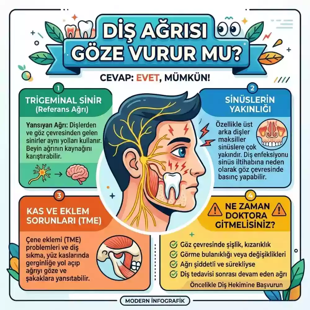 Diş Ağrısı Göze Vurur Mu? Yansıyan Diş Ağrısı Nedir? – Tedavi Sonrası İyileşme